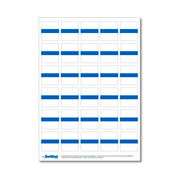 Labeletiketten inzetbakje 30 st. blauw (1 vel)